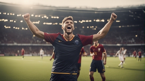 Un calciatore che vince, grazie ai bookmaker alternativi